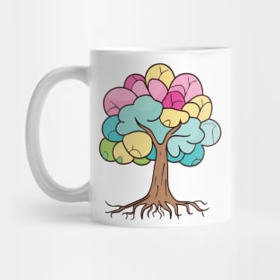 Tree of life with roots and colorful leaves 03 Mug